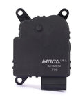 Top Notch HVAC Air Blend Door Actuator Fits Volkswagen And Audi Like Jetta Golf Atlas Tiguan Climate Control part, black plastic, front view.