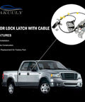 Rear Left Driver Side Door Lock Actuator Latch Assembly With Cable For 2004 To 2008 Ford F150 Extended Cab Pickup Truck, showing installation features.
