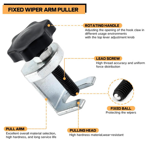Fixed wiper arm puller from Heavy Duty Wiper Arm Removal Tool Kit For Cars Trucks SUVs And RVs Universal Carbon Steel Arm Bearing Remover