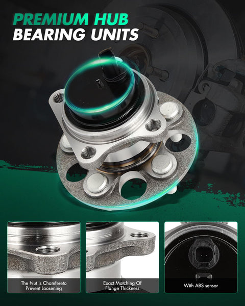 Rear Wheel Bearing Hub Assembly With ABS Fits Lexus CT200h 2011-2017, Toyota Corolla 2019-2023, Prius 2016-2022, 5-Lug, 512547 Replacement Part