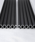 Heavy Duty T Slot Aluminum Extrusion 20 Series For DIY 3D Printer Parts And CNC Projects Black Anodized 1000mm Two Piece Pack