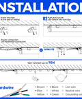 Installation guide for Ultra Bright LED T5 Shop Light 3 Foot 6500K With Built In On Off Switch 16W Low Power Over 1900 Lumens ETL Listed