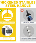 Thickened stainless steel handle comparison for Commercial Heavy Duty Mop Pack Legit Tough On Grime Features 60 Inch Long Handle.