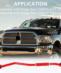 Beefy Adjustable Front Track Bar For Dodge Ram 2500HD 3500HD 2003 2013 Fits 2 To 6 Inch Lift Eyelet To Eyelet 1000 To 1100 Millimeters For On Road And Off Road Steering Upgrade red adjustable steel track bar for Ram 2500HD 3500HD