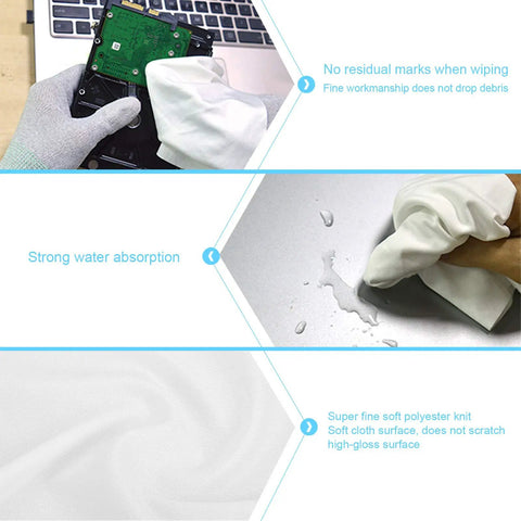 Hella Durable Anti Static Cleanroom Wipes 150 Pack Soft Knit Polyester cleaning electronics without residue and water absorption