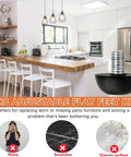 Upgrade Your Home Setup With Eight Piece Adjustable M8 Furniture Levelers Featuring Tough Stainless Steel Build Non Marking Nylon Base Smooths Wobbly Tables And Sturdy Desks in modern kitchen setting.