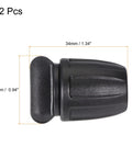 Drip Irrigation End Cap Barbed Fitting For 8Mm And 11Mm Tubing, Durable Black Plastic, Pack Of 12 Pieces, Dimensions Shown