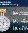 Front view: SENCTRL 0-200 psi water pressure gauge with lead-free stainless steel case and 2.5-inch dial.