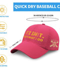 Golf Cap With I Fix Shit Thats What I Do Print Quick Dry Baseball Hat For Him, red, breathable fabric, adjustable size.