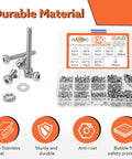 M2 Screws Assortment Kit With 304 Stainless Steel Hex Socket Head Screws, Nuts, Bolts, And Washers In M2x4mm To M2x20mm