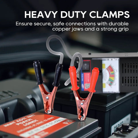 6V And 12V Battery Load Tester For Cars, Motorcycles, RVs, Boats And ATVs, 100 To 1000 CCA Range, Portable 100A Battery Tester With Rubber Handle For Easy Transport And Quick Battery Health Check, copper clamps