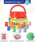 200 Pieces Counting Bears Set With Totally Awesome Color Sorting Toys For Preschool Kids Ages 3 Plus easy math manipulatives in a jar.