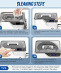 LifeBasis white ultrasonic jewelry cleaner with digital timer and 600ml capacity, for rings, coins, watches.