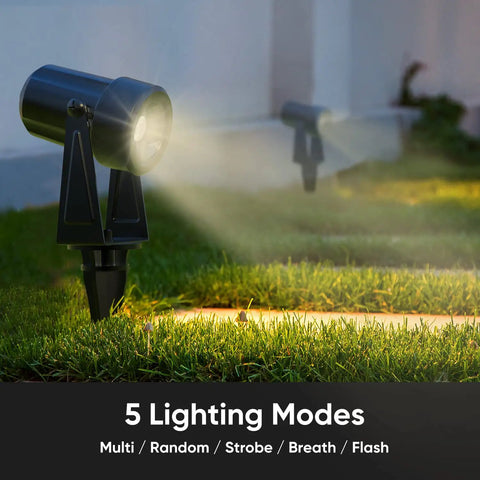 Color Changing Landscape Lights Multicolor Spotlight Set With Remote For Outdoor Garden Yard Lawn Tree Pool Use 5 Pack IP65 Waterproof Transformer Included illuminating a lawn