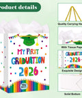 Preschool Graduation Gift Bags With Tissue Paper And Durable Handle 11 Inch My First Graduation Bags For Kids