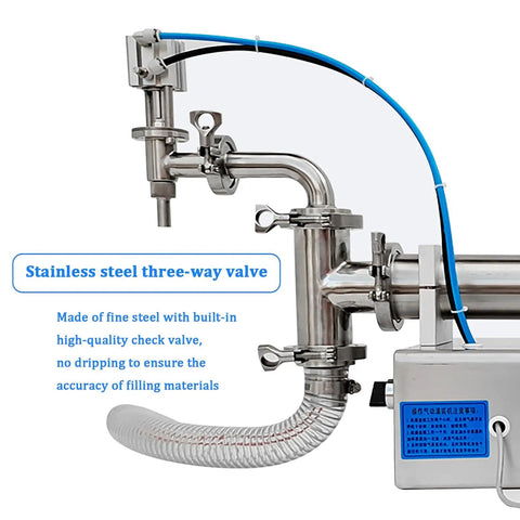 Hassle Free Foot Pedal Pneumatic Bottle Filler Machine Stainless Steel Single Head Liquid Filler Auto Manual Control For Juices Wines And Water 300 To 2600 Ml Truly Smooth Operation three-way valve detail with high-quality check valve