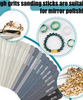 Model Sanding Sticks Set With 20 Pieces For Plastic Models And 3D Prints, Assorted Grits, Water Drop Style with jewelry and polish