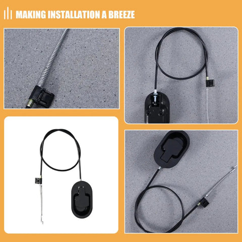 Three Piece Aluminum Recliner Cable Pull Handles in Black Oval Shape for Easy Angle Adjustments and Cozy Rest with Hardware