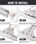 2020 Corner Bracket Joint Plate Set For 20x20mm Aluminum Extrusion Profiles, 30 Pcs T Shape Connectors, 150 Pcs M5 T-Nuts, 150 Pcs M5x8mm Hex Screws, And 1 Pcs Wrench, installation steps for 20x20mm aluminum extrusion