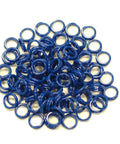 Blue 5/16 Inch Spiral Leg Bands For Pigeons Pheasants And Hens, Durable Celluloid With Full Overlap, No Assembly Required, Pack Of 100