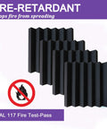 No Nonsense Heavy Duty 2X12 Acoustic Foam Squares And Soundproofing Bricks Killing Echoes Dead Tight Bass Traps For Home Studios Podcast Gear Purple Black Fire Safe Room Taming Panels showing fire-retardant black foam.