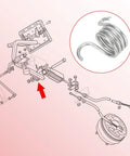 Diagram highlighting installation of 4 Piece Brake Return Springs Torsion Replacement For Medalist TXT 1994 And Up Golf Cart Accessories