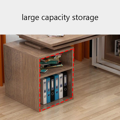 Polymorphic Computer Desk With Transformable Dual Workstation, Lacquered Steel Frame Legs, Easy Peasy Foldable Office Table, Built In Storage Shelves, Straight Up Game Changing Hustle Station, Sleek Black Finish with large capacity storage.