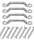 Stainless Steel Pad Eye Kit For Bimini Boat Top Straps, Kayak Deck Loops, Cooler Tie Downs, Battery Hold Downs, And Marine Hardware, 4 Pack