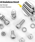 1220Pcs Metric Screws Assortment Kit M3 M4 M5 M6 With Hex Socket Head Cap Bolts Nuts And Washers In 304 Stainless Steel