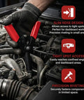 41 Piece Car Rivet Gun Kit With 1 Hand Riveter And 40 Nylon Blind Rivets being used on car engine by mechanic glove