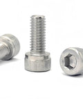 Top Shelf M6 X 14mm Socket Head Cap Screws Stainless Steel 18-8 304 Allen Drive Full Thread Fasteners 50 Pack With Hex Spanner Wrench showing three bolts.