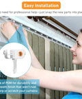 Person installing 20 Pack Replacement Stems And Gears For Standard Vertical Blinds, Easy Snap On Installation, No Fuss Fix For Home, Office.