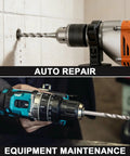 Gearhead Friendly Thread Repair Kit For Auto Shop Use with drills in auto repair and equipment maintenance scenes.