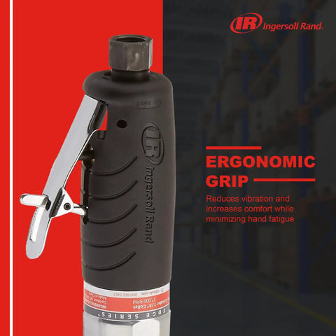 Close-up of the Quarter Inch Straight Air Die Grinder With Ergonomic Grip, 27,000 RPM Pneumatic Workhorse For Sanding, Polishing, And Material Removal.