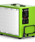 Tabletop Dust Collector For Woodworking Portable Air Filtration System with Timer Function, green metal housing, front control panel
