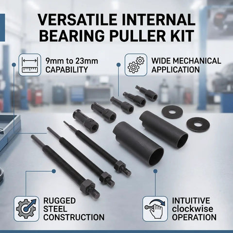 Internal Bearing Extractor Puller Tool Kit Snatches Nasty Bearings From Blind Holes Motorcycles And Cars With Five Adjustable Clamps 9 To 23mm Chrome Vanadium Steel Busts Rusted Joints Like A Boss Keeps Things Rolling Smoothly All Day Long No Stress