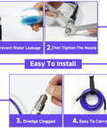Step-by-step installation of 100 Ft Sewer Jetter Kit For Pressure Washer With 5800 PSI Drain Cleaner Hose One Quarter Inch NPT.