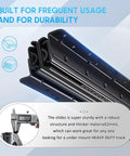 Undermount Beefy Heavy Duty Drawer Slides Set Full Extension Bottom Mounted Ball Bearing Runners with blue highlights