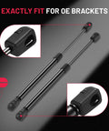 Heavy Duty 14 Inch Gas Shock Struts 35 Lbs Lift Supports For Camper Shells Truck Toolboxes cabinet doors and outdoor trash cans, close-up.