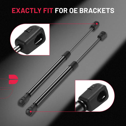 Heavy Duty 14 Inch Gas Shock Struts 35 Lbs Lift Supports For Camper Shells Truck Toolboxes cabinet doors and outdoor trash cans, close-up.