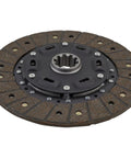 Flathead Ford Nine Inch Clutch Disc With One Three Eighth Inch Ten Spline Hub showing organic friction surface and spline center.
