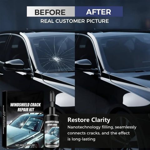 Universal Windshield Crack Repair Kit For Chips And Cracks, 2026 Model, Quick Durable Glass Repair Fluid, Clear Resin Glass Repair Tool Set For Bullseye Star Radial Web Cracks, Easy DIY Fix For Cars Trucks And SUVs