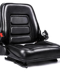 Universal Heavy Duty Operator Seat Skid Steer Tractor Backhoe Excavator with adjustable backrest and safety belt.