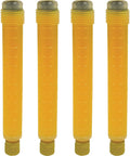 Front view: six yellow EZ-Ject universal dye cartridges, 0.5 oz each with screw-cap ends for automotive use