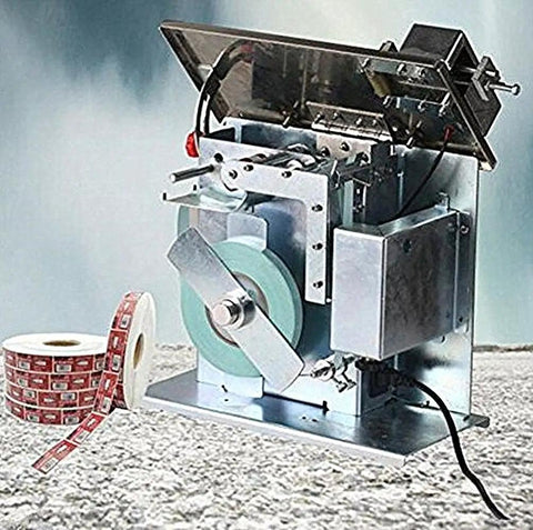 Semi Automatic Labeler To Hit Those Sharp Corners Dead On With Ninety Degree Seal And No Sweat Small Batch Packing On Standard 110V Line For Fast Daily Grind with metallic design and adjustable feed.