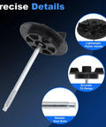 Spare Tire Fixing Screw For Kia Sportage 2011-2016 And Hyundai Tucson 2004-2006 Hold Down Bolt Retainer Clamp, steel and plastic parts shown.