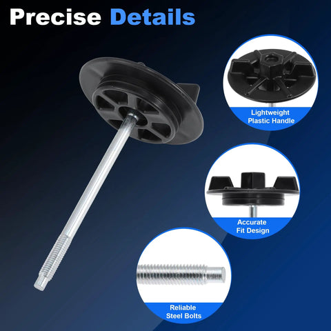 Spare Tire Fixing Screw For Kia Sportage 2011-2016 And Hyundai Tucson 2004-2006 Hold Down Bolt Retainer Clamp, steel and plastic parts shown.