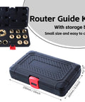 Damn Solid Brass Router Bushing Guide Set With Eight Precision Template Guides Lock Nuts And Compact Case for easy storage.