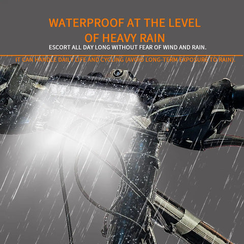 Ultra Bright 3250 Lumen USB C Rechargeable Bike Light With Waterproof Daytime Running Light For MTB Off Road And City Commuter So You Stay Seen At Night Or Day Fast Charge Long Battery Life