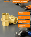 Close-up of iron couplers from Eight Piece One Quarter Inch FNPT Female To Female Coupler Set For Air Compressors And Hoses